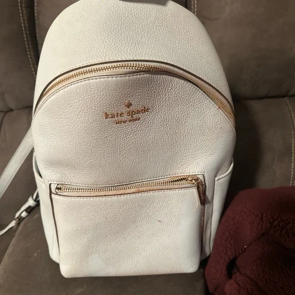 Kate Spade Cream Backpack with Gold Accents - Picture 1 of 6
